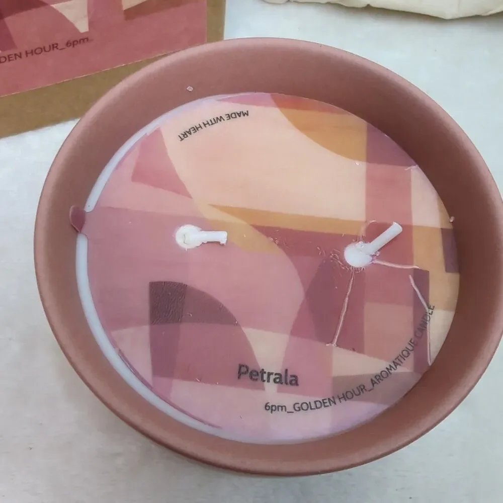 Petrala Golden Hour 6pm Candle 11.3 oz 2-Wick Scented Soy Wax Aromatique